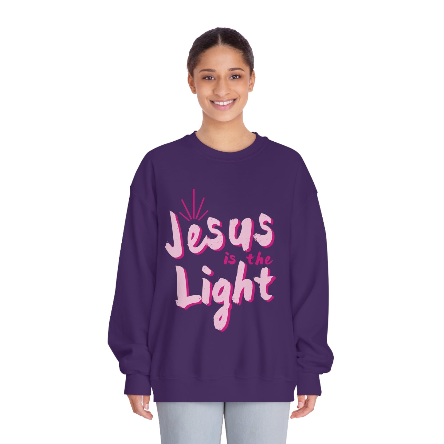 Pink Jesus is the light Crewneck Sweatshirt