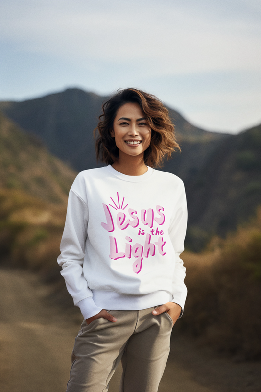 Pink Jesus is the light Crewneck Sweatshirt