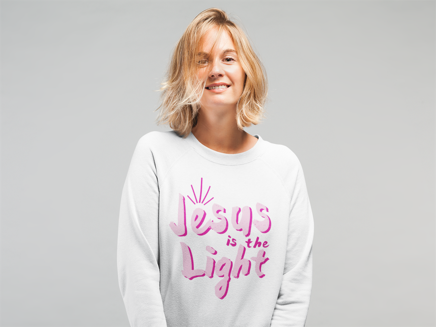 Pink Jesus is the light Crewneck Sweatshirt