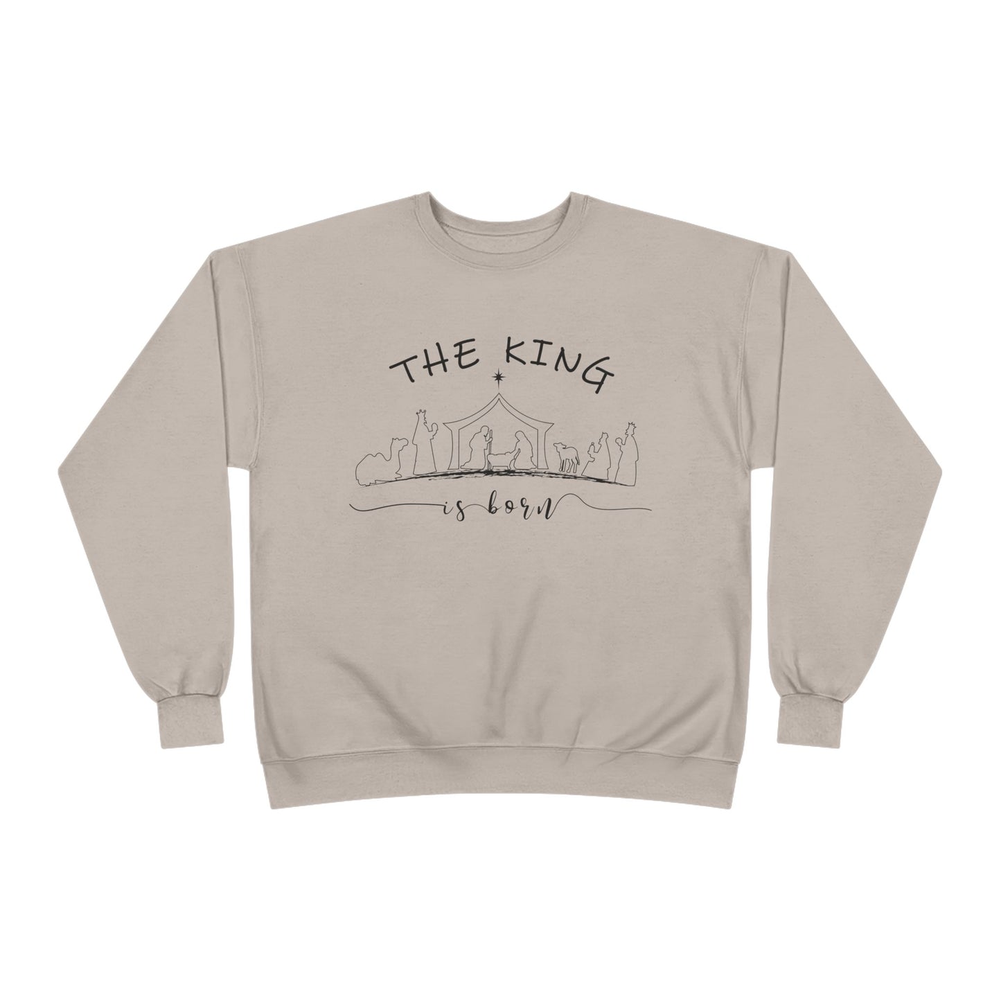 The King is born, Nativity Crewneck | Bible Verses