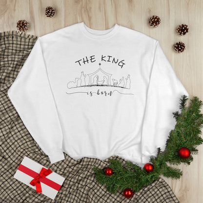 The King is born, Nativity Crewneck | Bible Verses