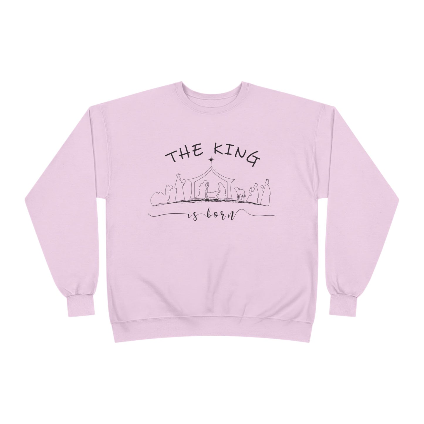 The King is born, Nativity Crewneck | Bible Verses